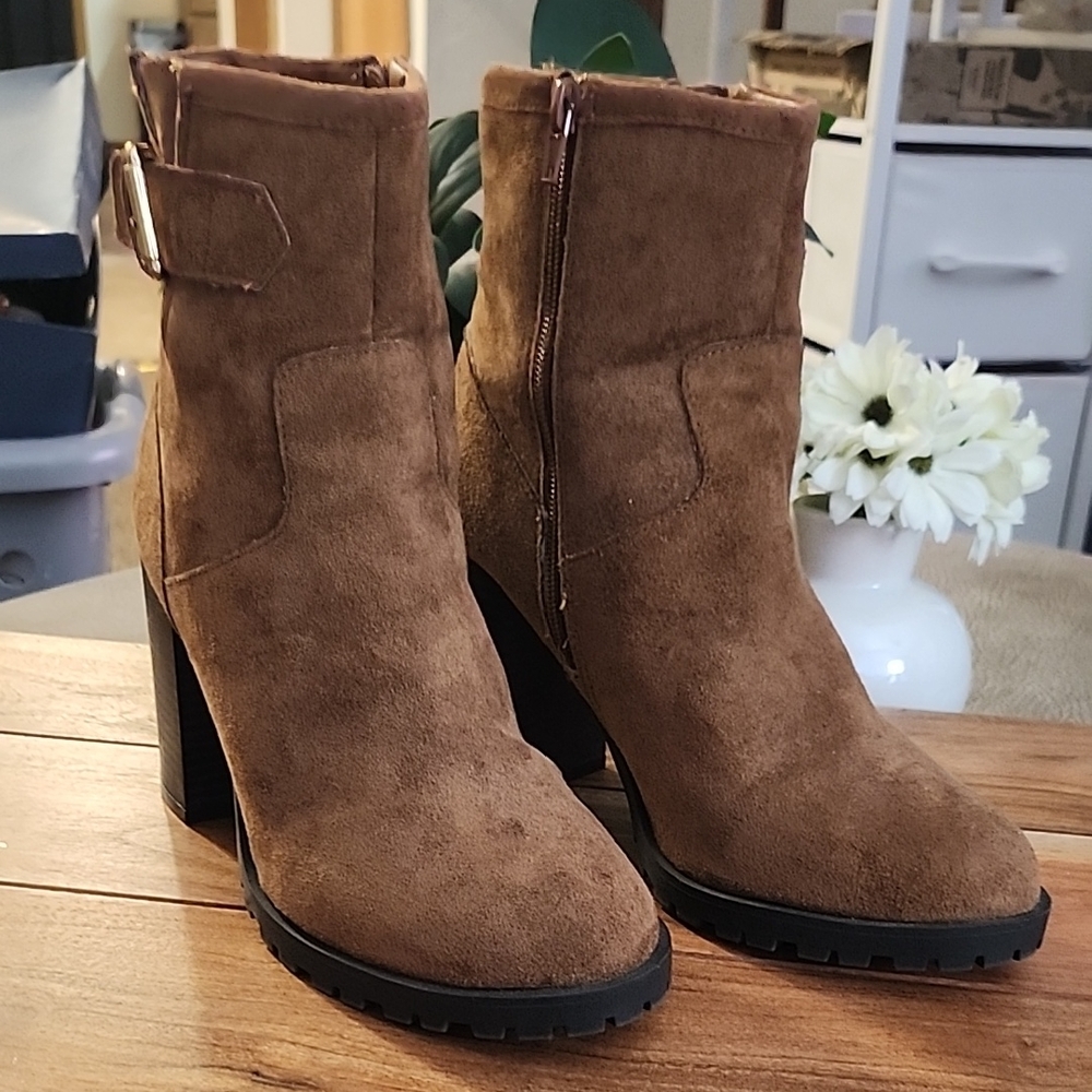 Brown Suede Ankle Boots